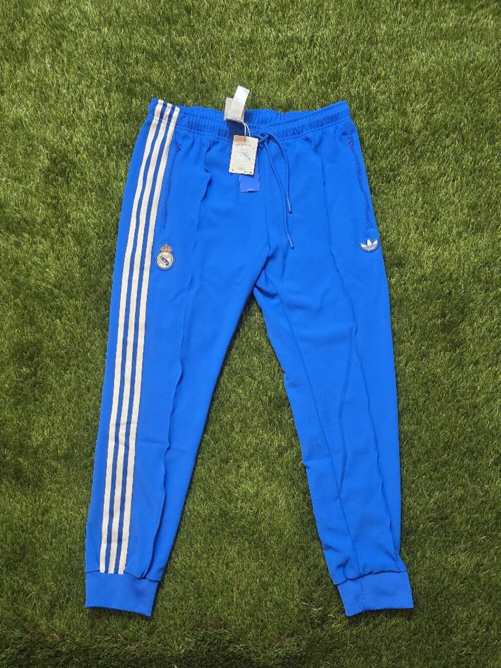 Adidas Real Madrid Terrace Icons Blue Bird Track Pants JN3057, Men’s L - NWT $90